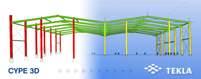 Exportação para Tekla® Structures do CYPE 3D e das Estruturas 3D integradas de CYPECAD